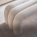 Modern Boucle Bed Bench.