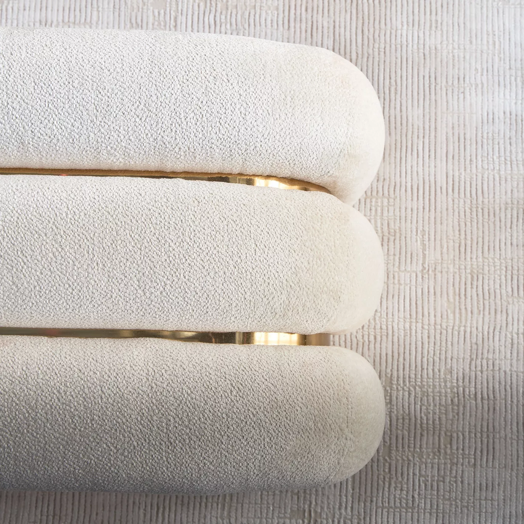 Modern Boucle Bed Bench.