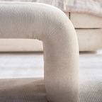 Modern Boucle Bed Bench.