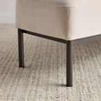 Sleek Industrial Tufted Bench.