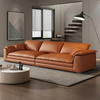 Premium Cordovan 3 Seater Sofa Made With Leather