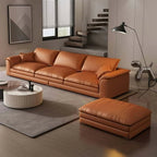 Premium Cordovan 3 Seater Sofa Made With Leather