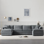 Wide Deep Seating, U-Shaped Cloud Sofa Set