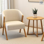Nordic Solid Wood Padded Chair Made With Velvet Fabric