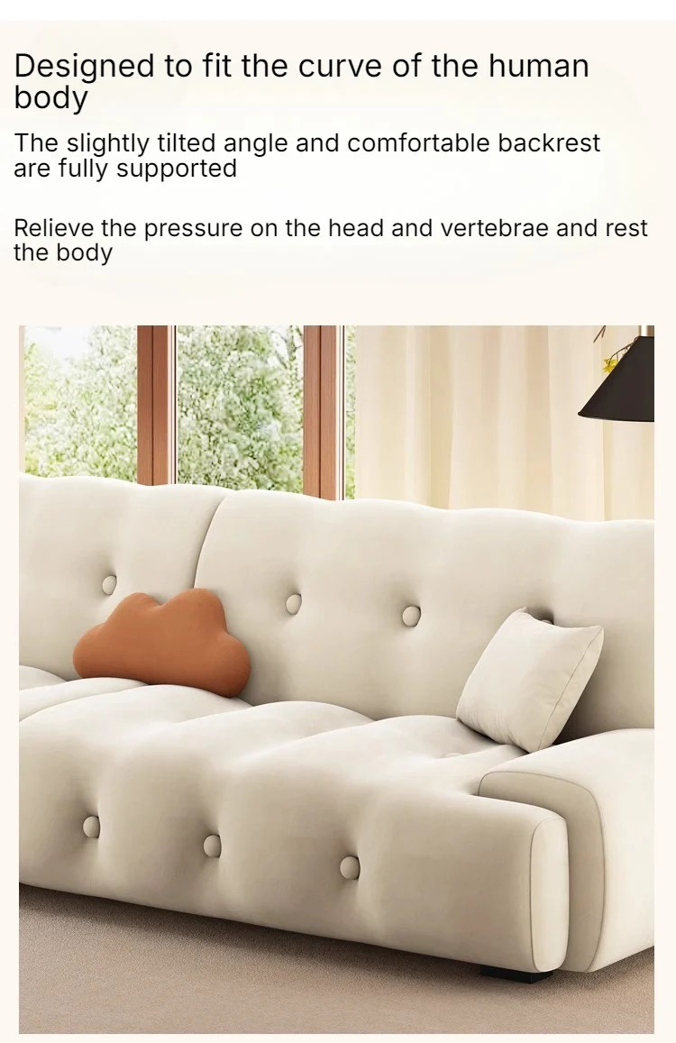 Tufted Design Armless Sofa Bed