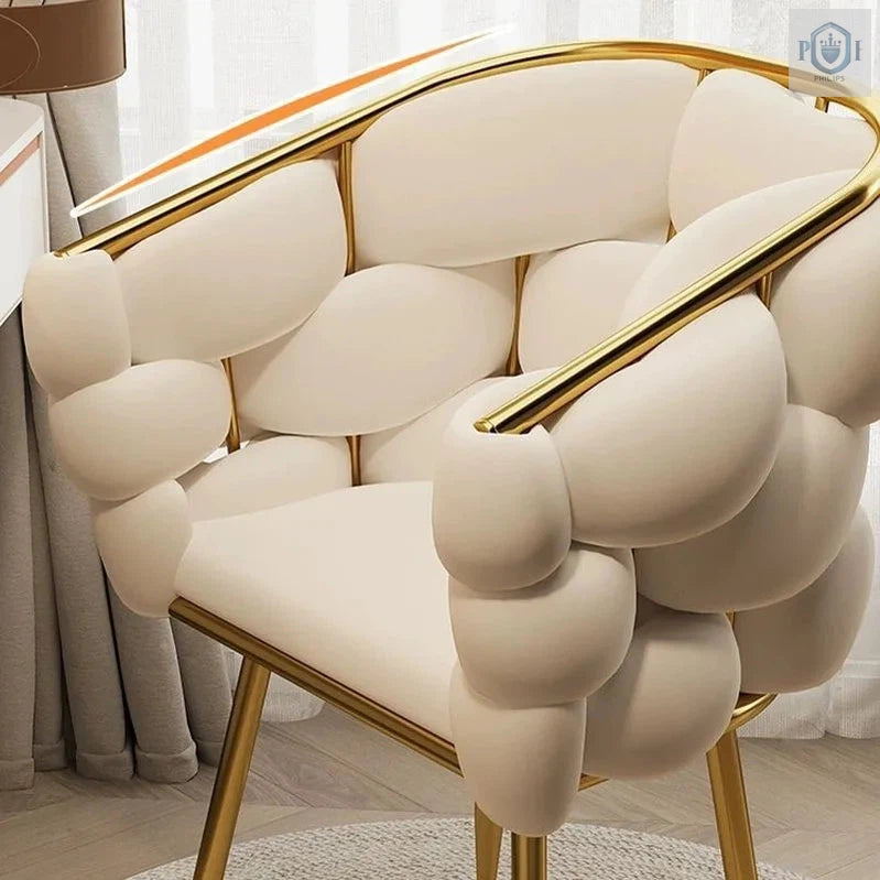 Premium Cloud Style Vanity Chair For Dressing Table
