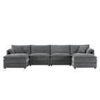Wide Deep Seating, U-Shaped Cloud Sofa Set