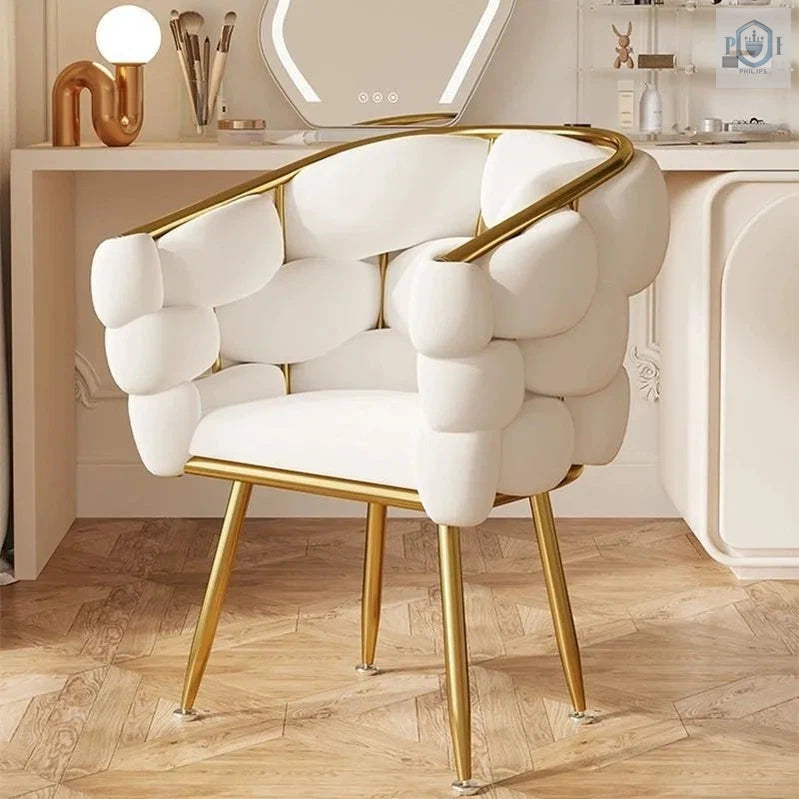 Premium Cloud Style Vanity Chair For Dressing Table