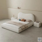 High End Nordic Double Bed Modern White
