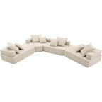 Oversized Modular U-Shaped Sectional Sofa, Luxury Boucle Floor Couch Set, Convertible Sleeper Couch,Spacious Foam-Filled
