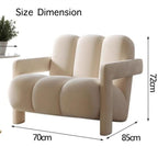 "Danish Scandinavian Style Single Sofa Chair Made with Velvet Fabric\n"