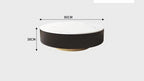 "Modern Luxury Living Room Sofas Minimalist Comfortable Large Size Living Room \nBlack circular object with measurements on a white background"