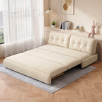 "Beige sofa in a living room setting with decorative items on top, New Design"