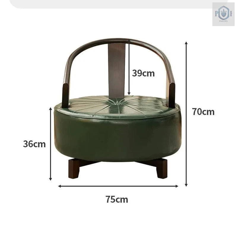 Modern Circular Chair Made With Solid Wood For Living Room