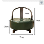 Modern Circular Chair Made With Solid Wood For Living Room