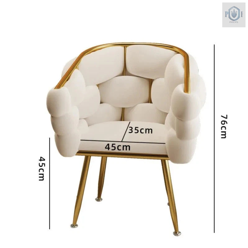 Premium Cloud Style Vanity Chair For Dressing Table