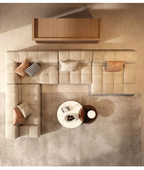 Sofa Living Room Modern Simple Italian Puff U-shaped Large Apartment Modular Fabric Sofa