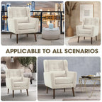 Accent Chairs Set of 2 for Living Room Soft Padded Made With Fabric Material 