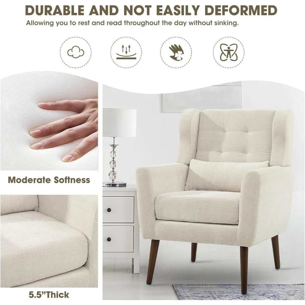 Accent Chairs Set of 2 for Living Room Soft Padded Made With Fabric Material
Durable and Moderate Softness 