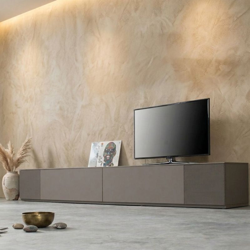 Aero Console Wall-Mounted TV Cabinet -Horizontal Silhouette and Seamless Storage