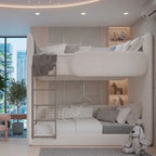 Aesthetic Modern Arlo Bouclé Loft Bed Frame