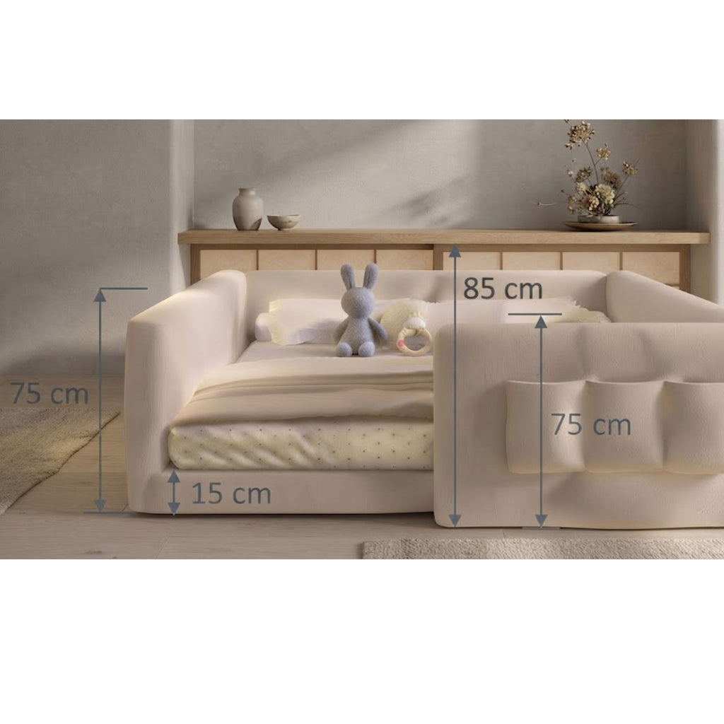 Anaya Fully Upholstered Floor Bed - Montessori Style