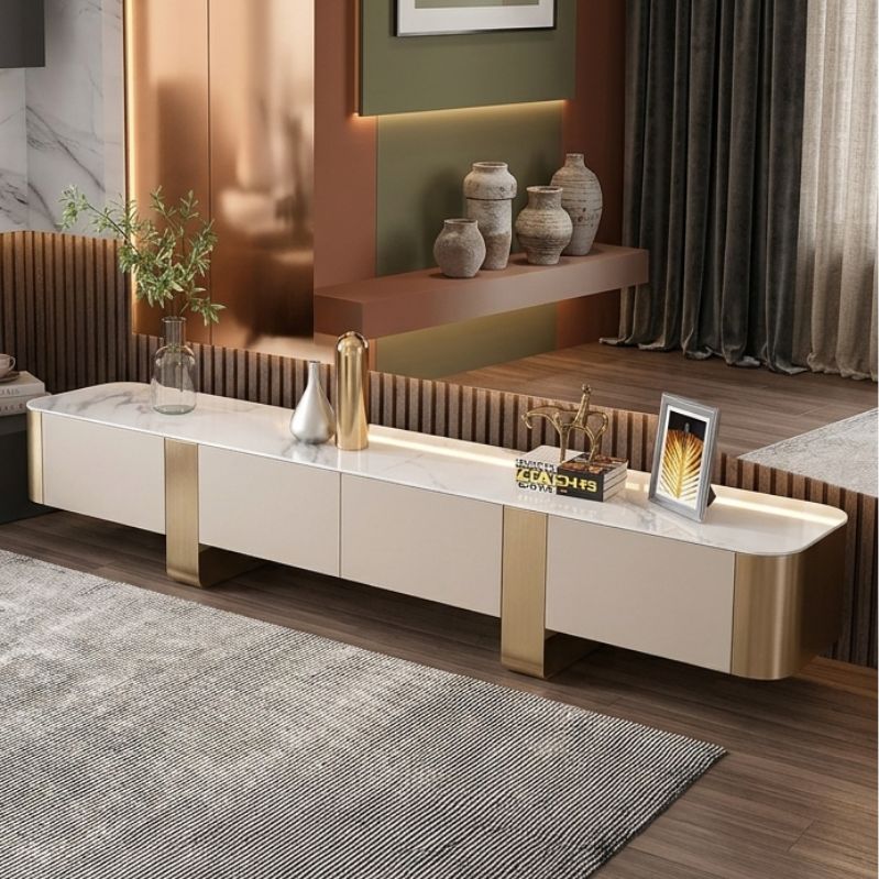 Aurora Luxury TV Stand - Sleek Marble Credenza