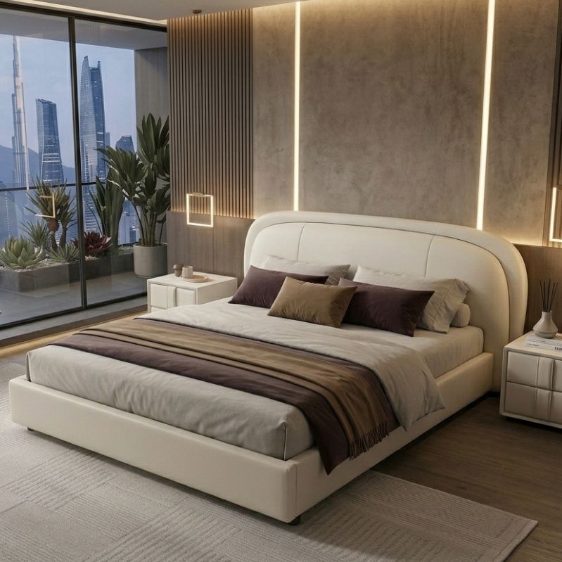 Aurora Minimalist Upholstered Bed Frame