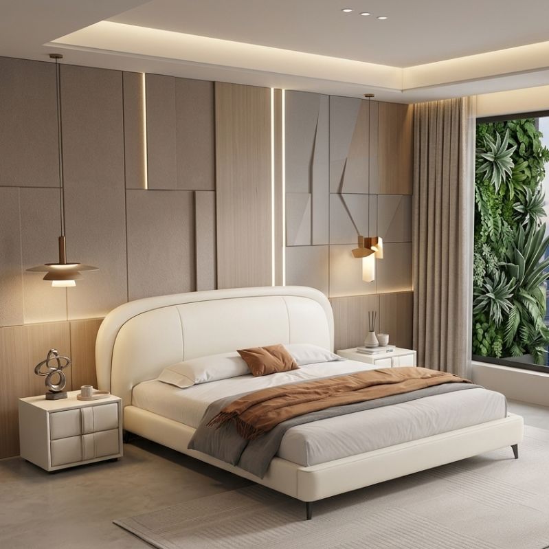 Aurora Minimalist Upholstered Bed Frame
