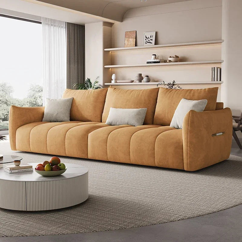European Style Puffy 3-Seater Sofa
