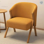 Nordic Solid Wood Padded Chair Made With Velvet Fabric