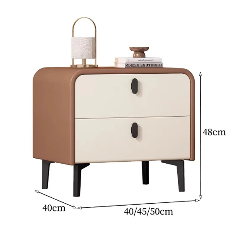 Nordic Style Bed Side Table Two Tone Combination