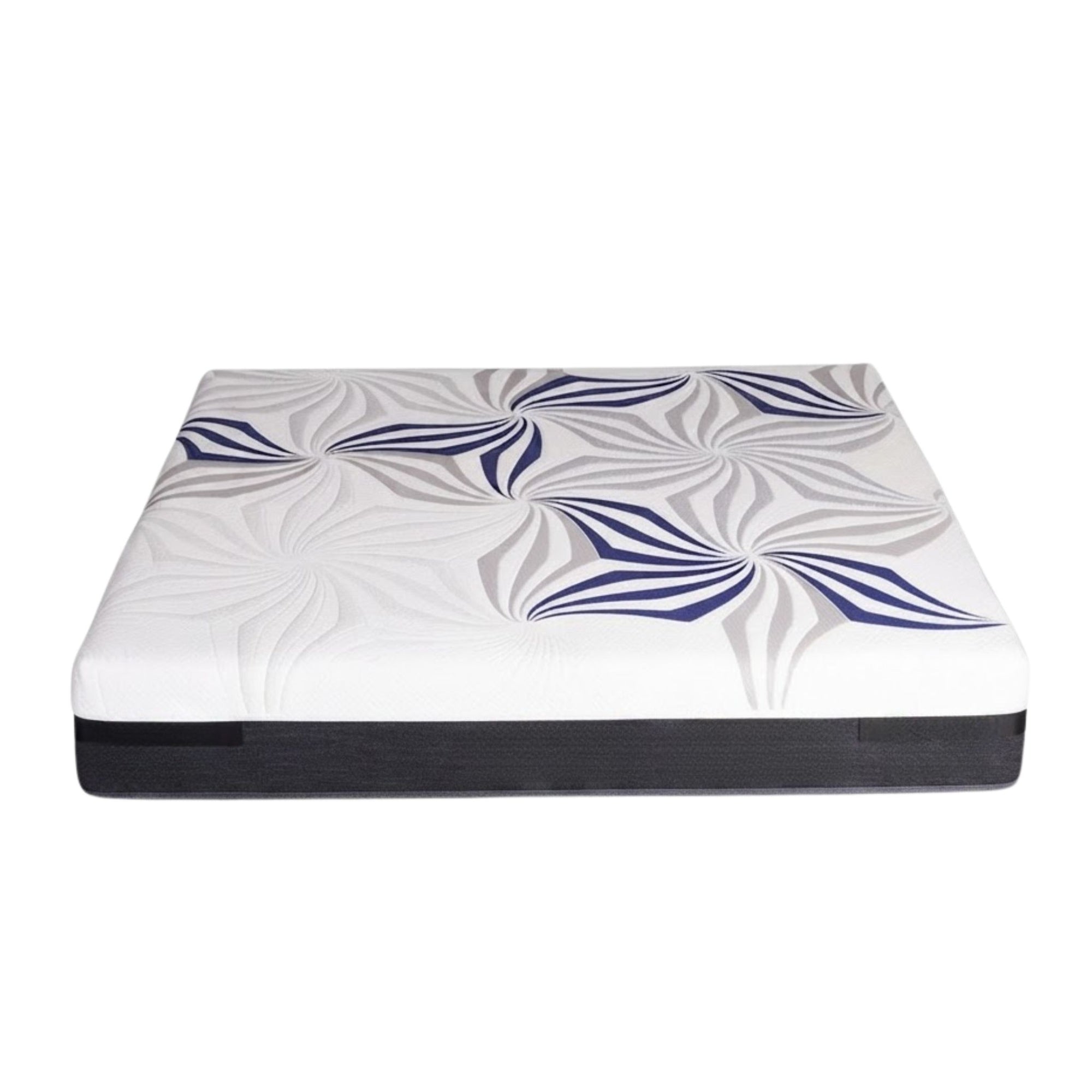 A studio-lit profile view of the Clarity Restorative Orthopedic Mattress on a clean white background, highlighting its 27 cm height and smooth, premium knitted fabric surface.