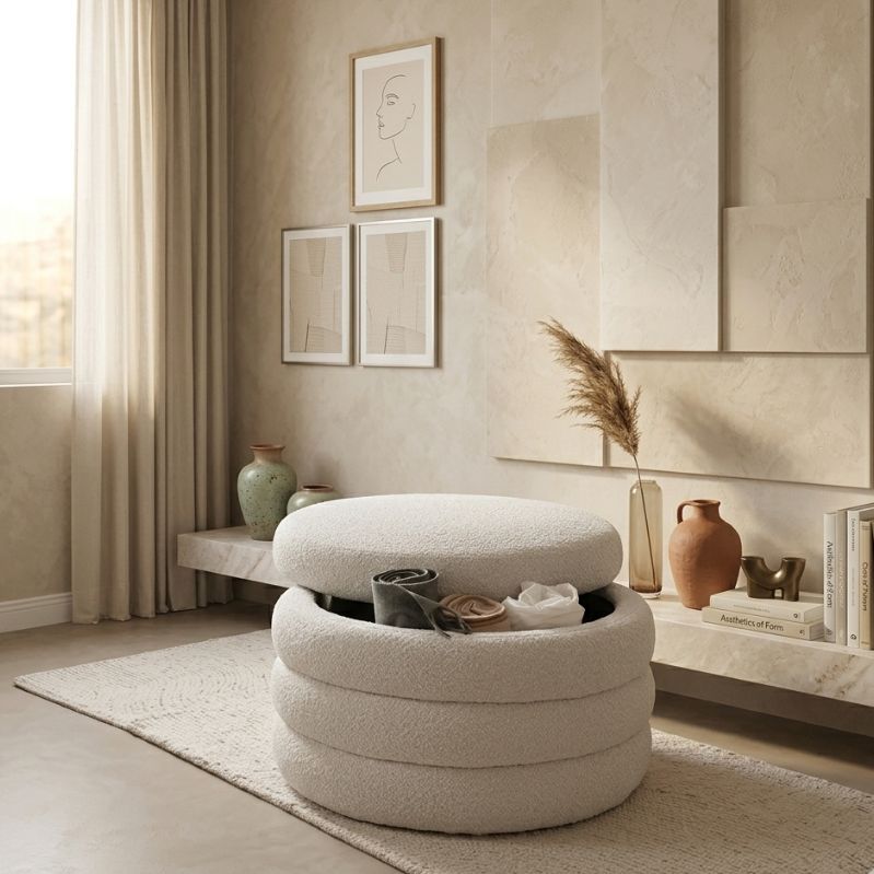 Coda Boucle Storage Ottoman