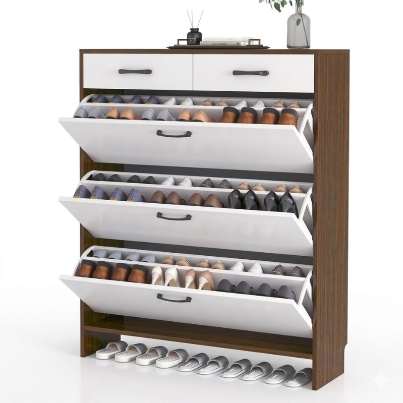 Compact Solid-Wood Flip Cabinet -Horizon Entryway Gallery