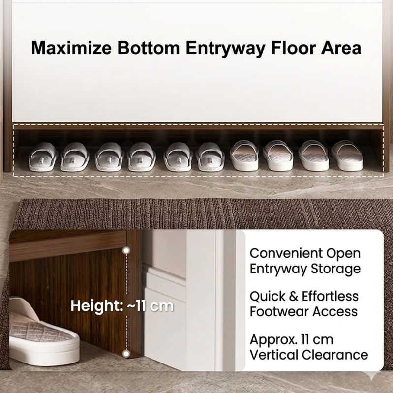 Compact Solid-Wood Flip Cabinet -Horizon Entryway Gallery