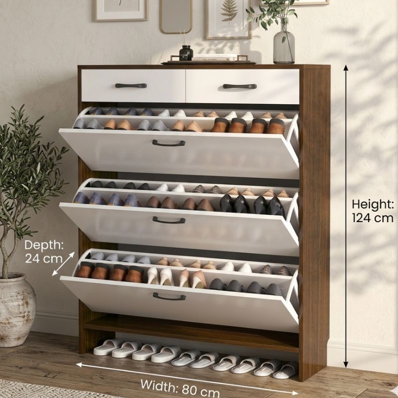 Compact Solid-Wood Flip Cabinet -Horizon Entryway Gallery