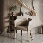 Contemporary Bi-Color Microfiber Dining & Accent Chair