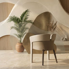 Contemporary Bi-Color Microfiber Dining & Accent Chair