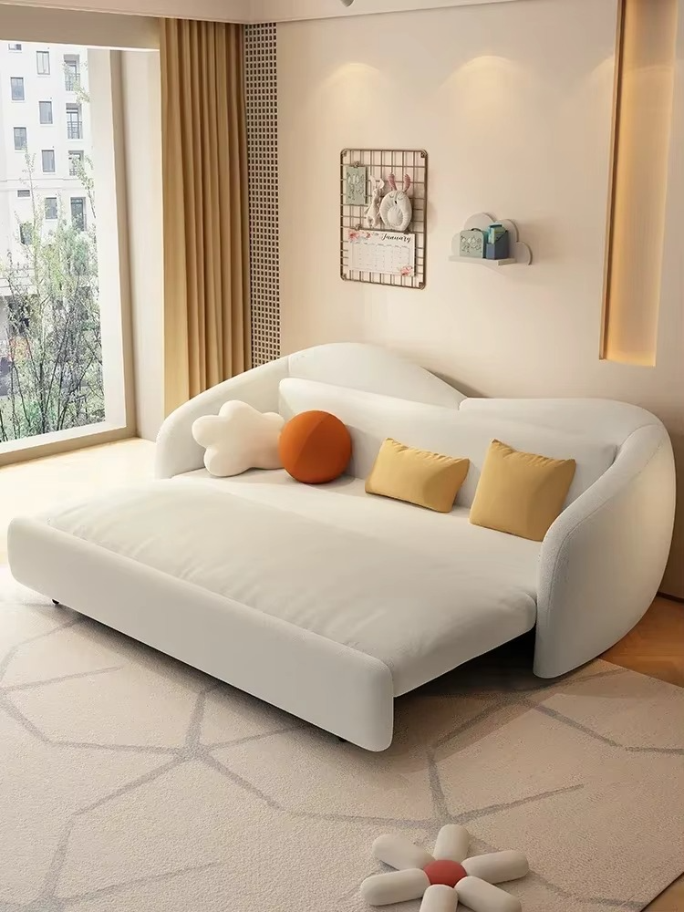 "Upgrade your living room with a folding dual-purpose sofa bed. Comfortable by day, practical by night, space-saving design with durable materials. Free assembly available."