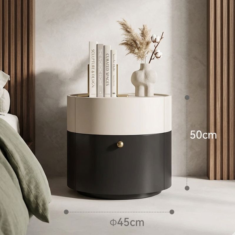 Cylindra Luxe Dual-Tone Nightstand