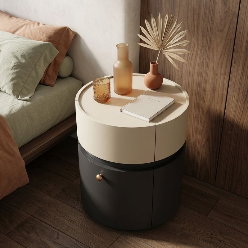 Cylindra Luxe Dual-Tone Nightstand