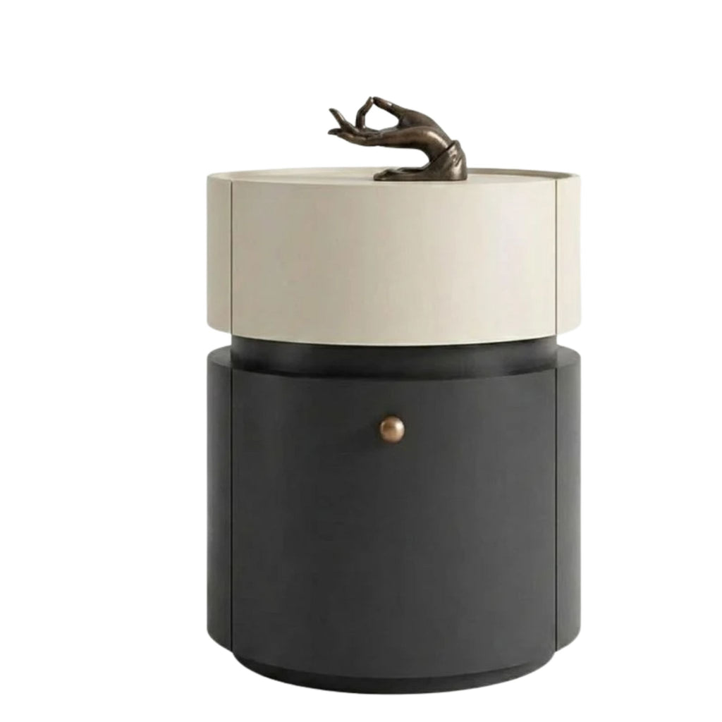 Cylindra Luxe Dual-Tone Nightstand