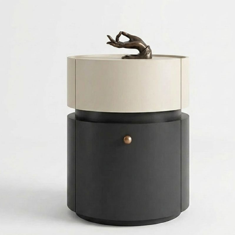Cylindra Luxe Dual-Tone Nightstand