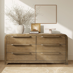Modern Wood 6-Drawer Dresser.