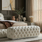 Elegant Chesterfield-Style Tufted Bench
