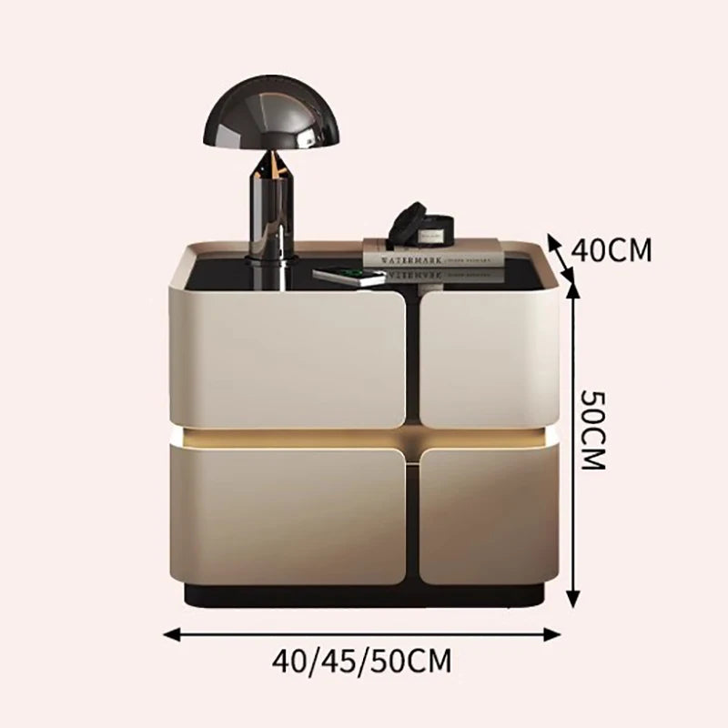 Trendy Modern  Bed Side Table With Storage