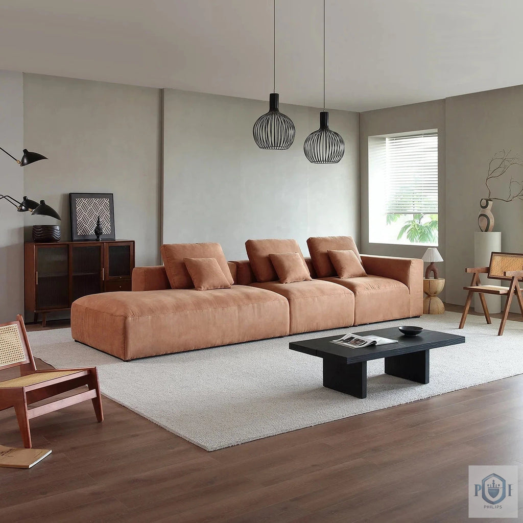 Philips Modern European Chic Style Sofa Made With Cobblestone Fabric