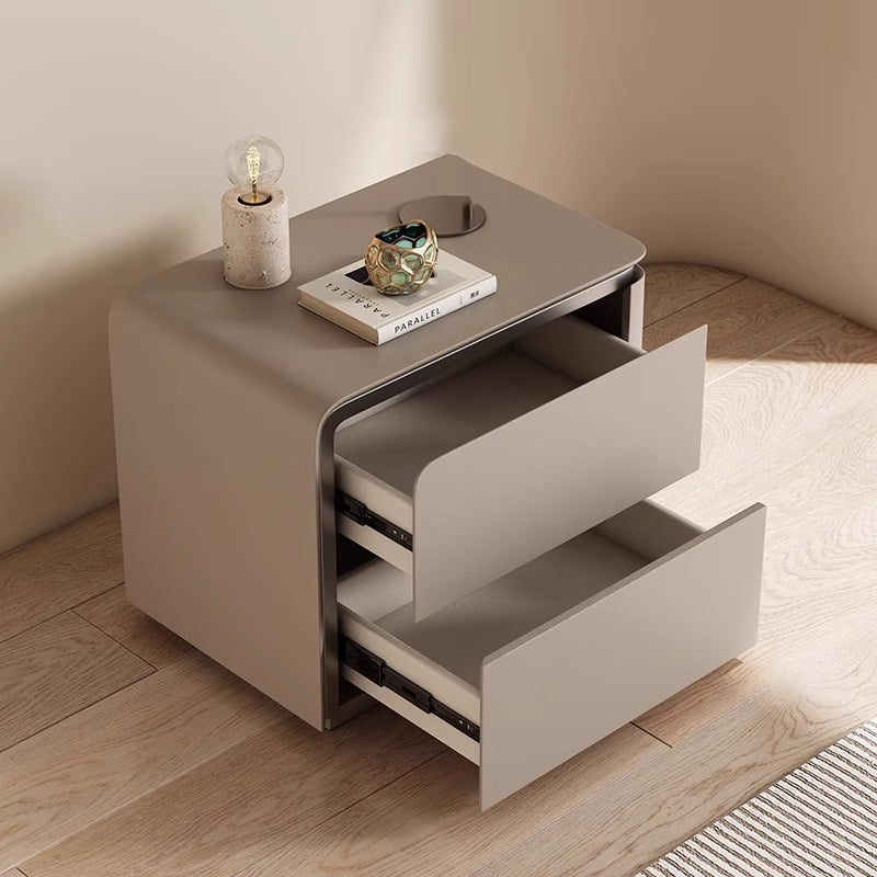 Modern Nordic Bed Side Table With 2 Drawers