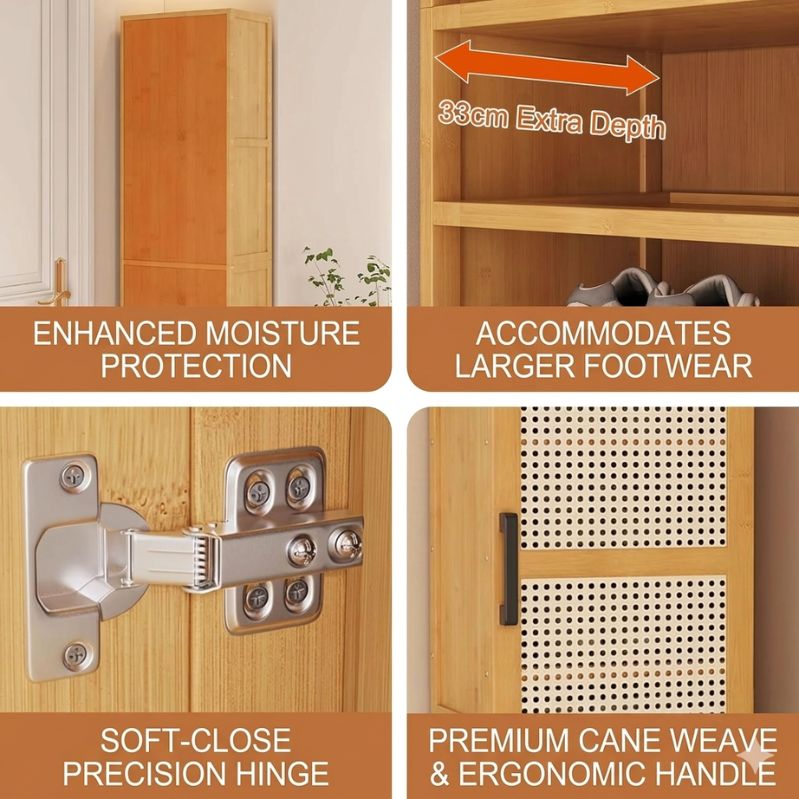 Horizon High-Capacity Shoe Console- 8 Floor Shoe Rack